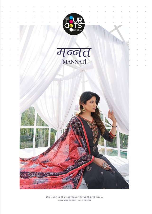 Kessi Fabrics Four Dots Mannat Silk With embroidery Sequence...