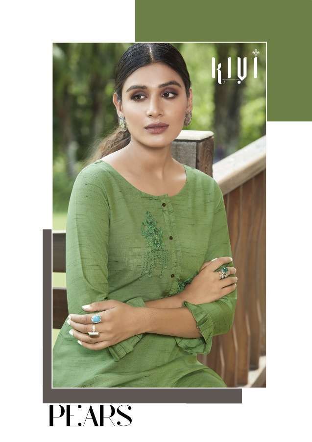 Kessi Fabrics Kalaroop Kajree Pears Rayon With Fancy Hand wo...