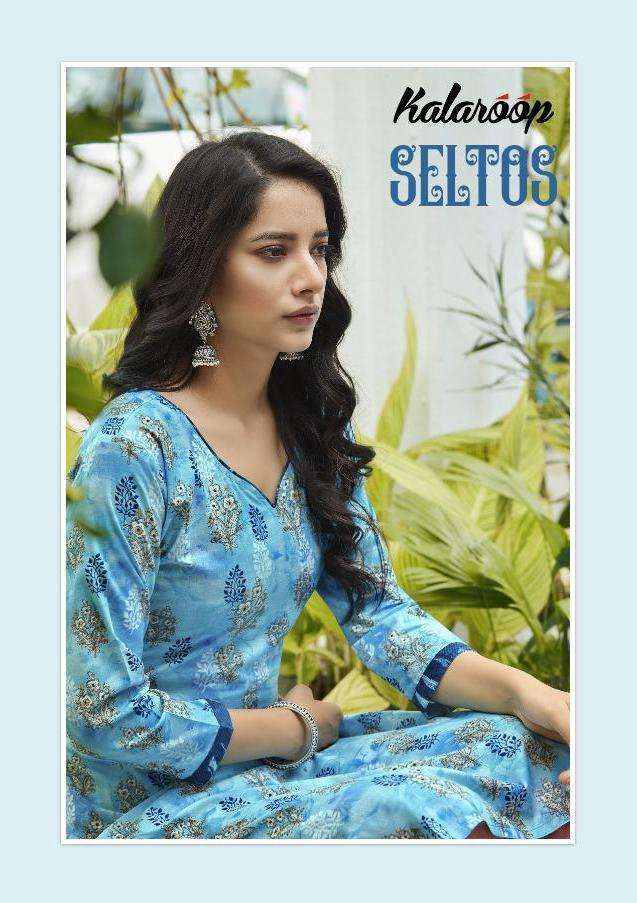 Kessi fabrics Kalaroop Seltos Cotton Fancy Printed Kurtis co...