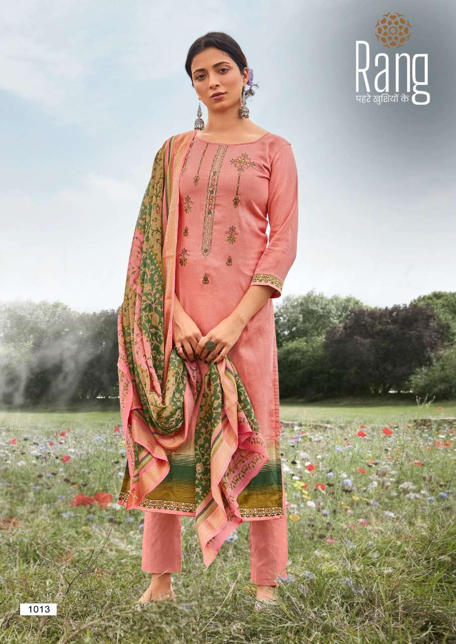 Kessi fabrics Rang Malhar Jam silk Print With Work Dress Mat...