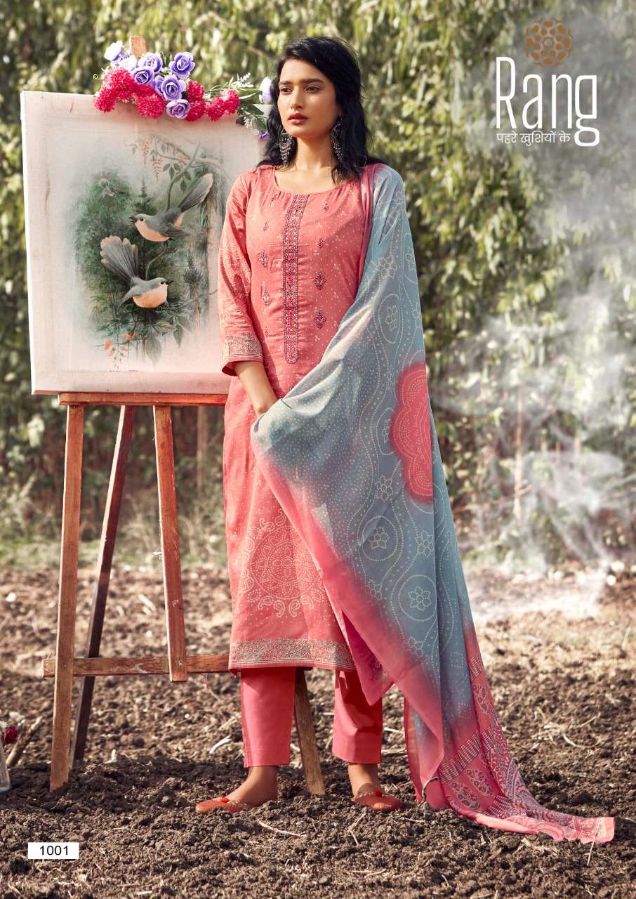Kessi fabrics Rang Manjari Jam Silk Print With Work Dress Ma...