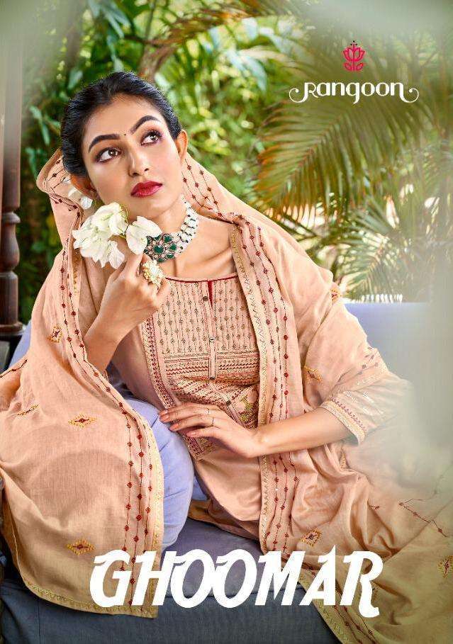 Kessi fabrics Rangoon Ghoomar Cotton With fancy Sequence Wor...