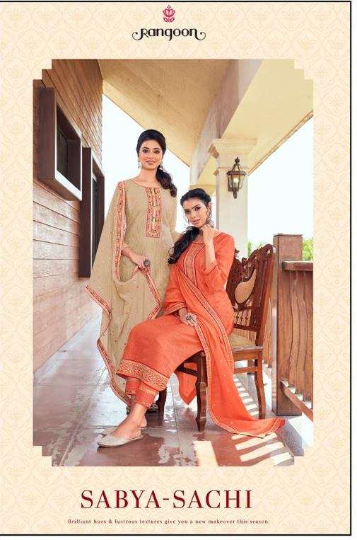 Kessi fabrics Rangoon Sabya Sachi Pure Bemberg Lucknowi Work...