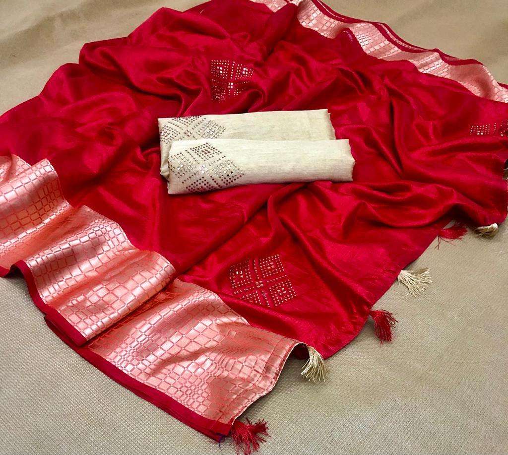 LATEST SIMAYA SILK PARTY WEAR RED SAREE COLLECTION 