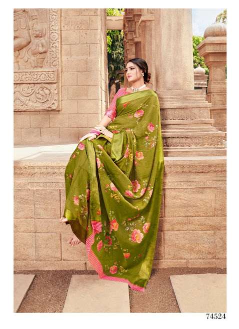 life style pravina vol 8 linen cotton silk saree collection ...