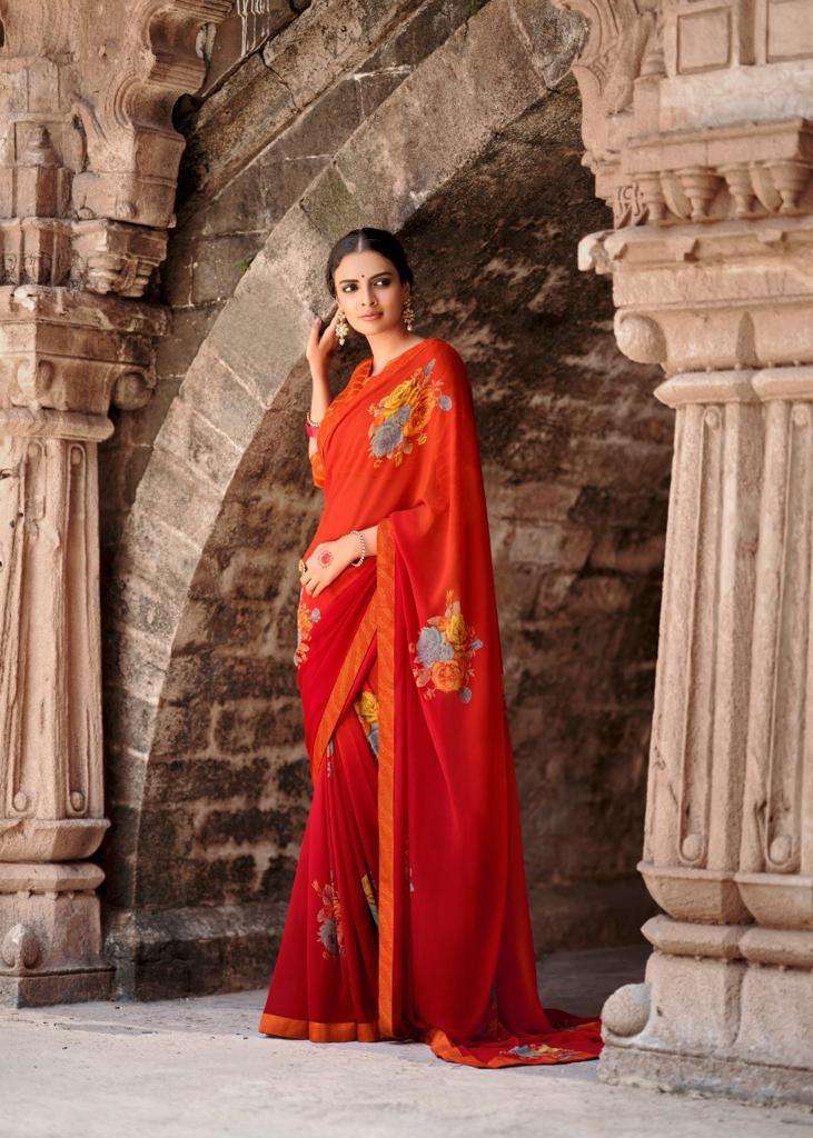 Lt Fabrics Kashvi Aashiyana Weightless With Fancy Lace red S...