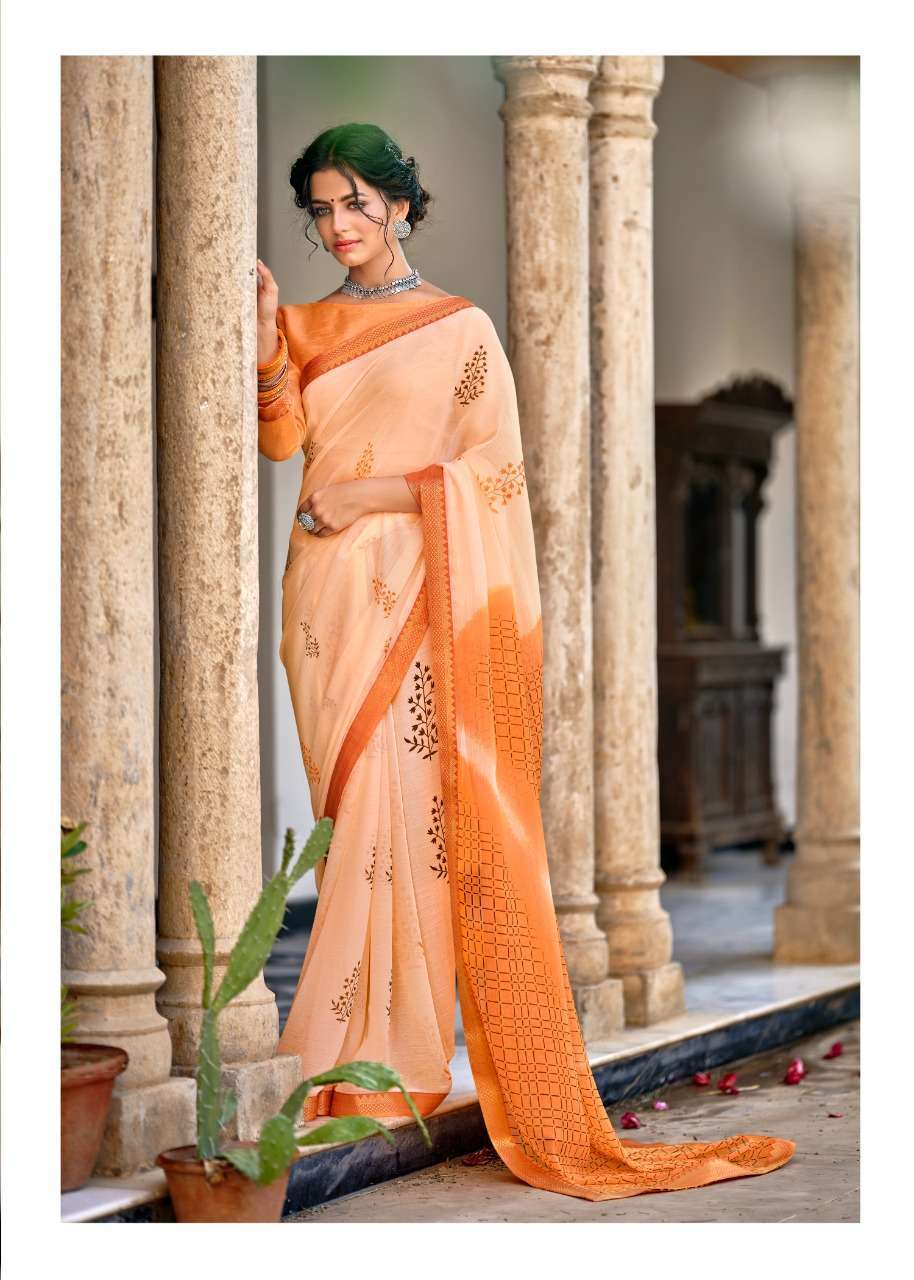 Lt Fabrics Kashvi Antara Chiffon With Fancy Lace Border Sare...