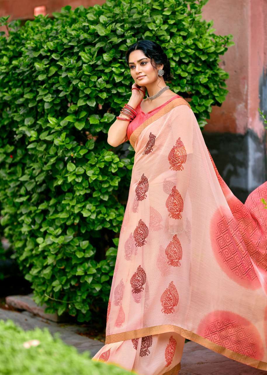 Lt Fabrics Kashvi Antara Chiffon With Fancy Lace Border Sare...