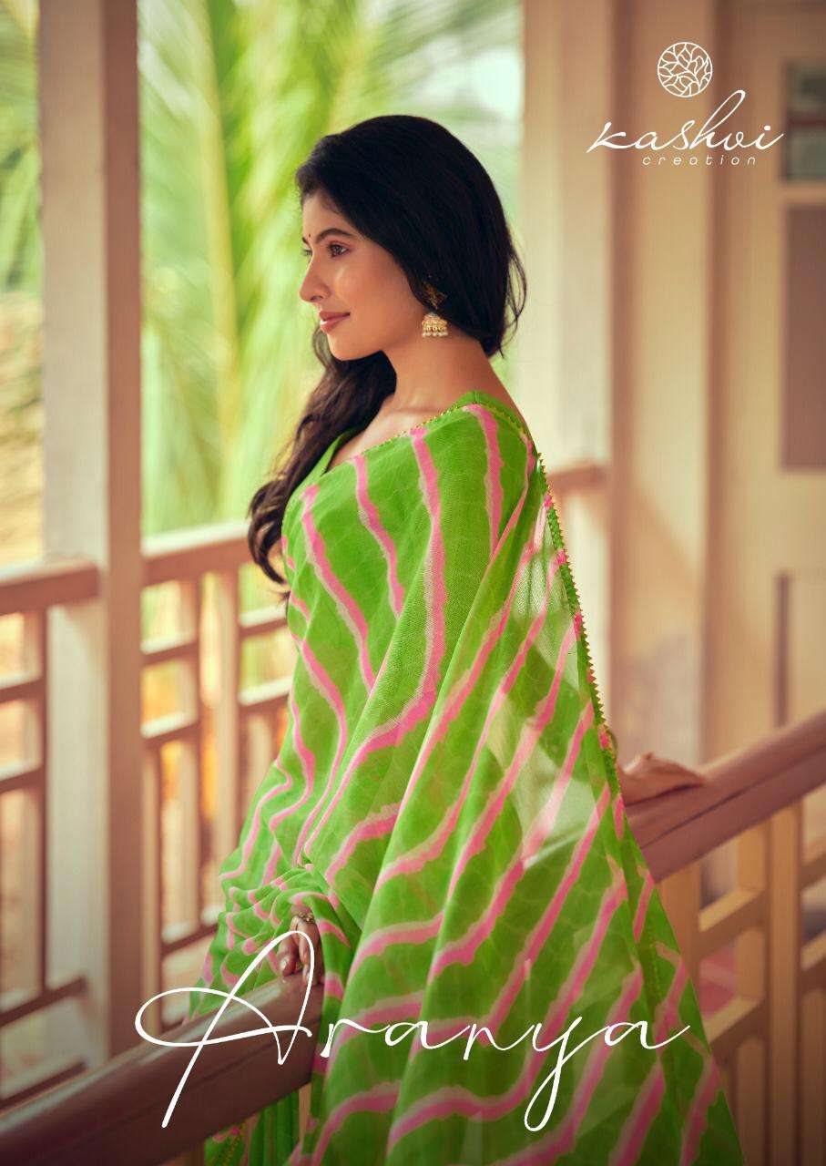 LT Fabrics Kashvi Aranya Chiffon With lace Border Sarees Col...