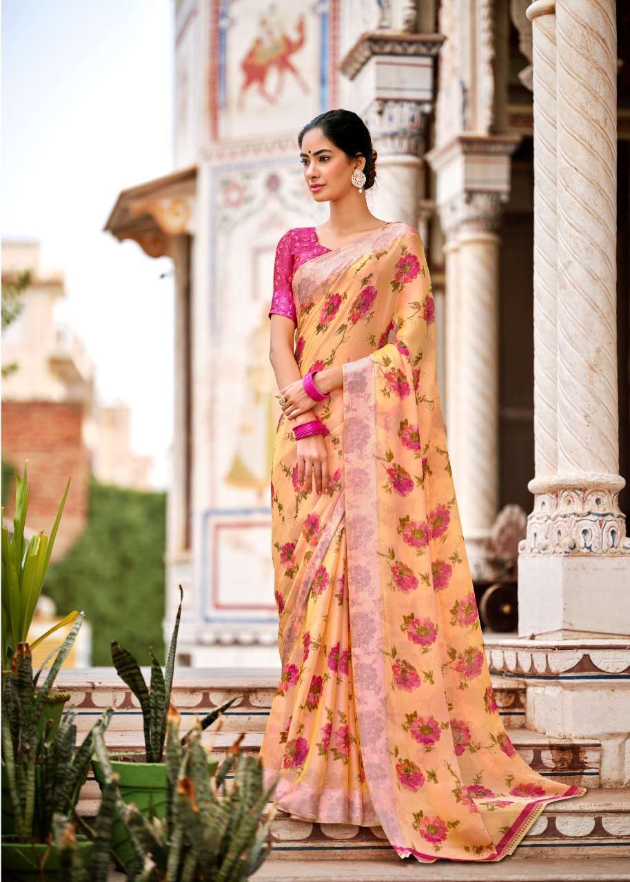 Lt Fabrics Kashvi Chitrangana Fancy Moss Satin Patta Sarees ...