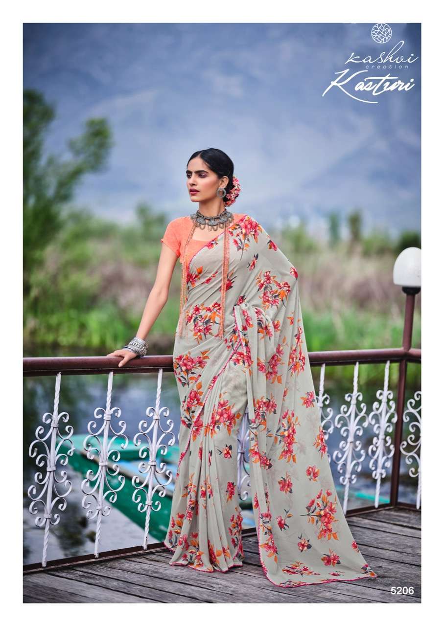 Lt Fabrics Kashvi Kasturi Weightless With Arco Lace Sarees C...