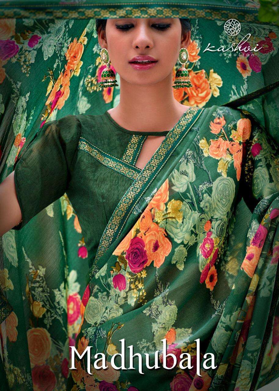LT Fabrics Kashvi Madhubala Pc moss printed Regular Wear Sar...