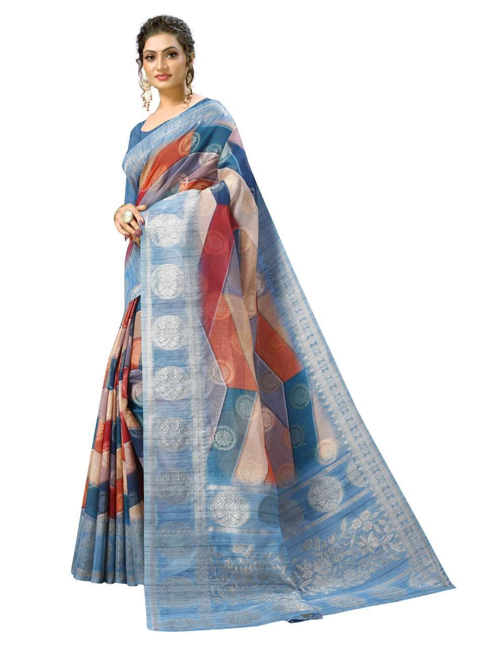 Mishri Creation Khicha Silk With Digital Print Sarees Collec...