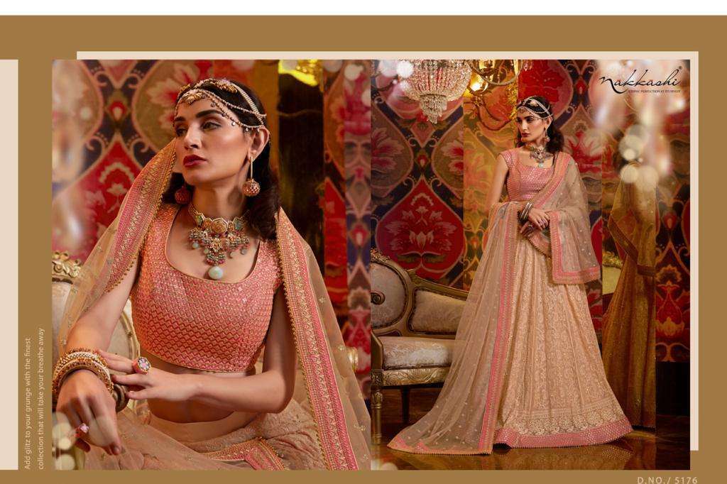 Nakkashi Jashn Raw Silk Designer Wedding Lehenga Choli Colle...