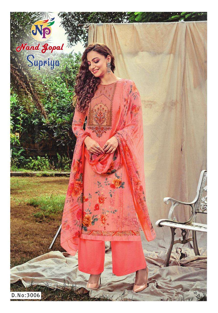Nand Gopal Supriya Vol 3 Cotton Printed Dress material colle...