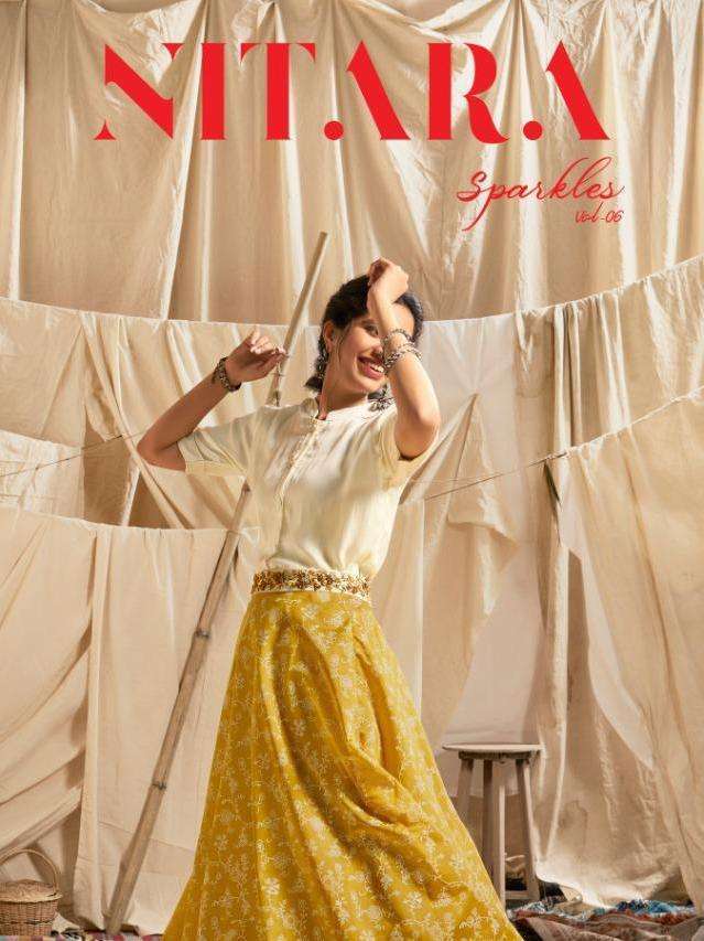 Nitara Sparkles Vol 6 silk With Work Top With Skirt Collecti...