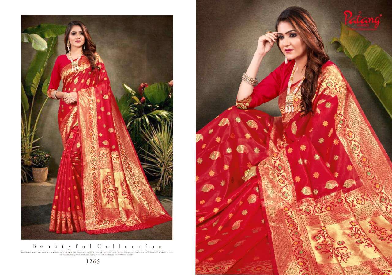 Patang Shraddha Silk Party Wear RED Sarees Collection