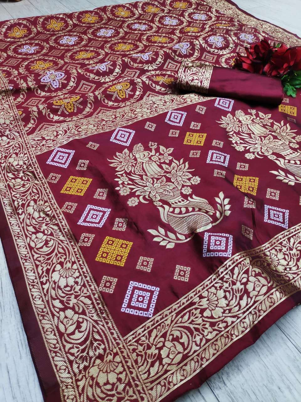 Pure Bandhani Silk Designer Sarees Collection 2