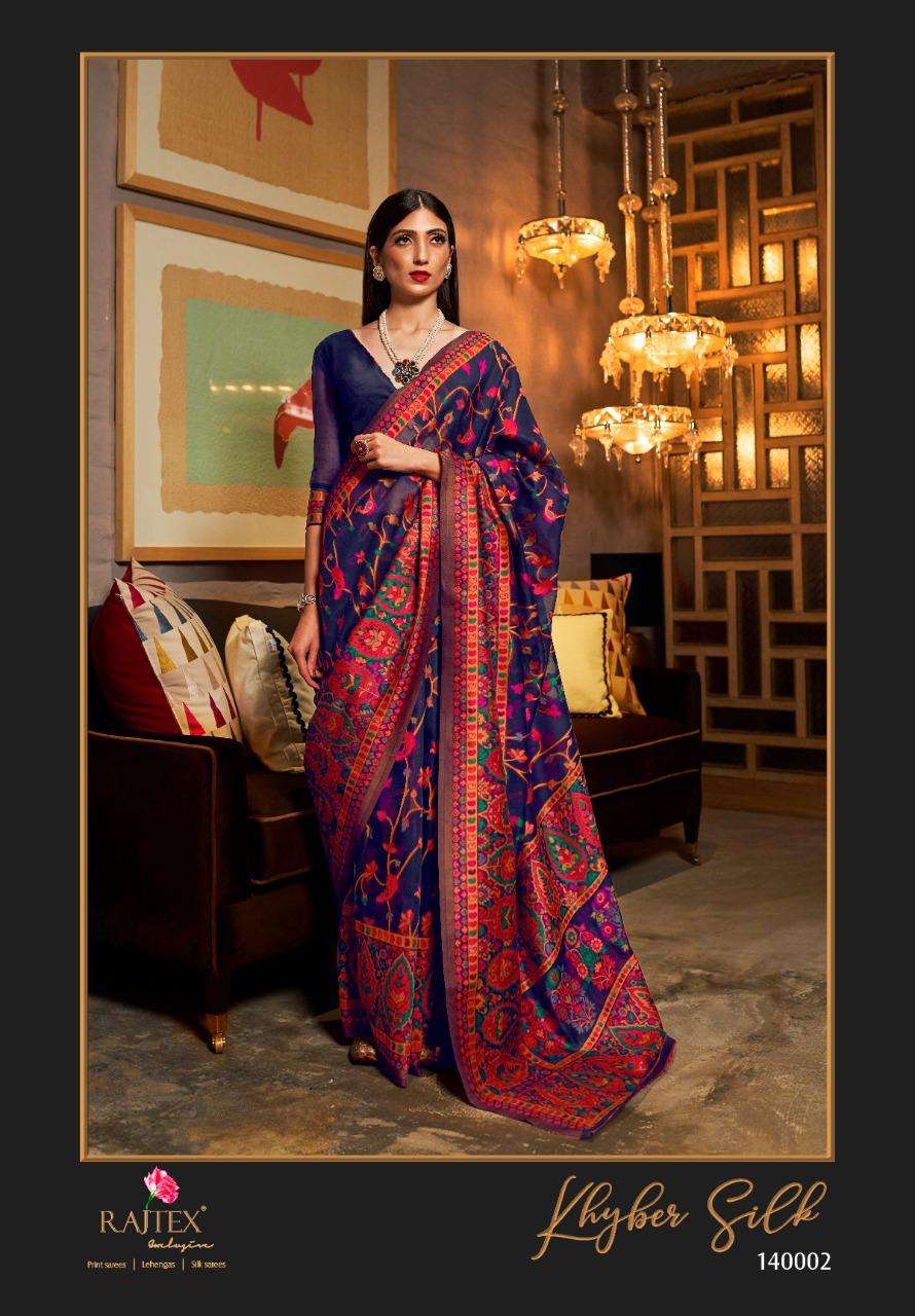 Rajtex Sarees Khyber Silk Designer Pure Kashmiri Modal Weavi...