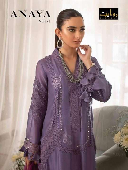 Rawayat Fashion Anaya vol 1 Pure Cotton With embroidery Work...