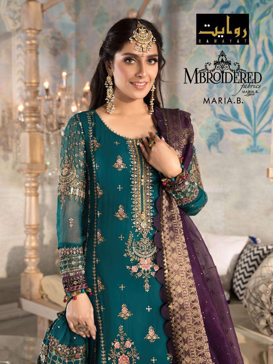 Rawayat Mbroidered Collection 2021 Georgette With Embroidery...