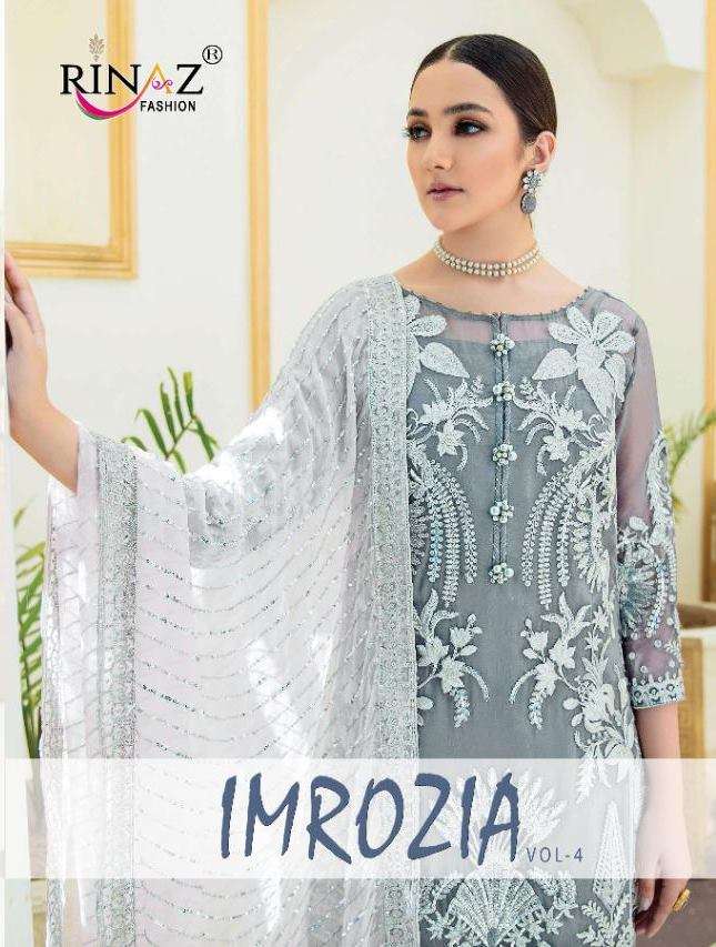 Rinaz Fashion Imrozia Vol 4 Faux Georgette With Embroidery D...