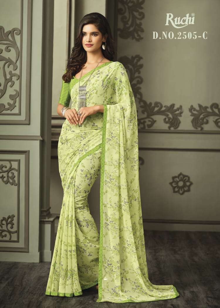 Ruchi Sarees Jasmine Georgette Printed Regular Wear Sarees C...
