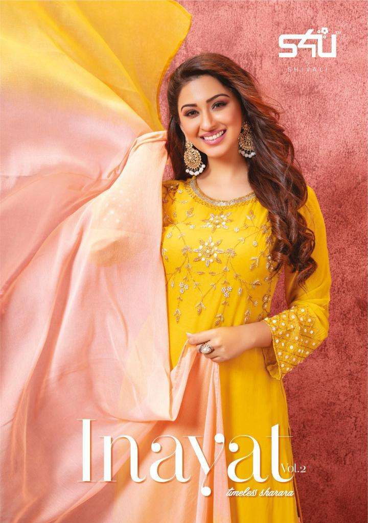 S4u Inayat Vol 2 Georgette With Hand Work Sharara Suits coll...