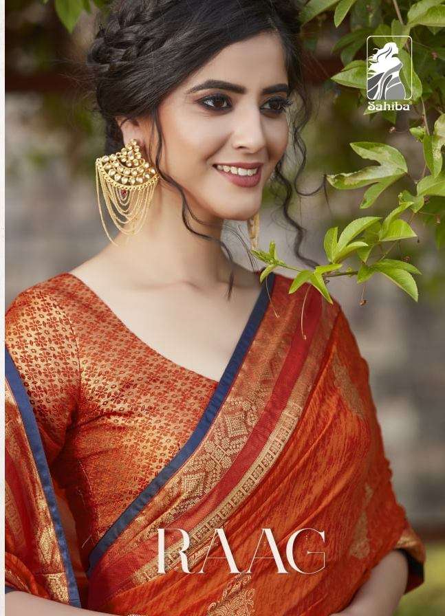 Sahiba Raag Georgette With lace Border Sarees Collection