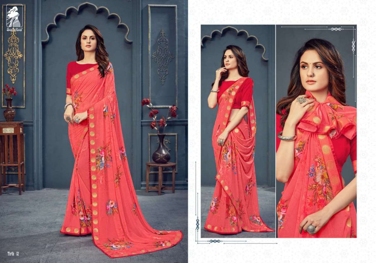 SAHIBA TIRTH GEORGETTE WITH PRINTED SAREE COLLECTION  02