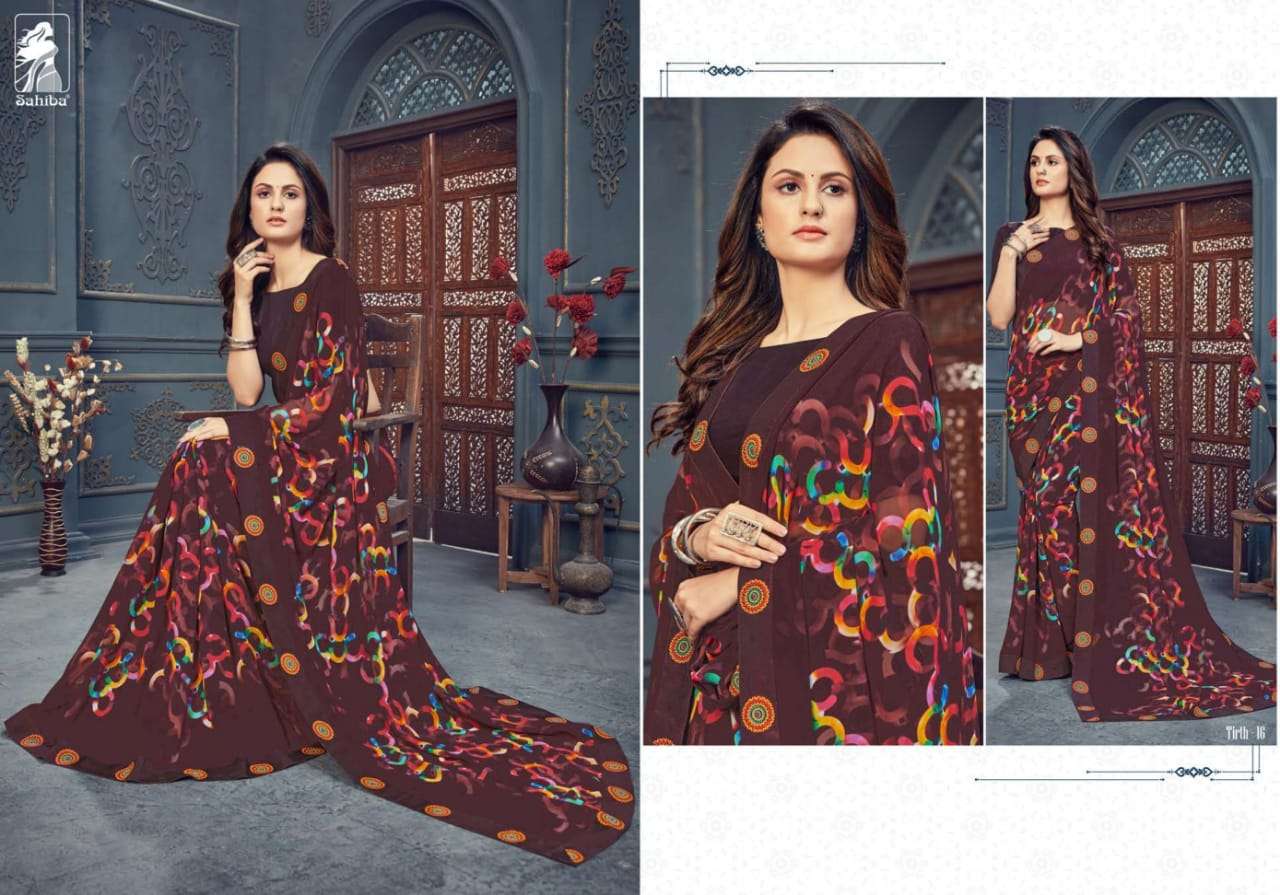 SAHIBA TIRTH GEORGETTE WITH PRINTED SAREE COLLECTION  04