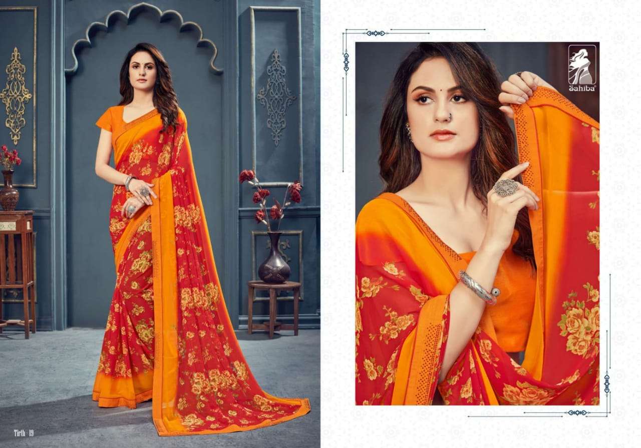 SAHIBA TIRTH GEORGETTE WITH PRINTED SAREE COLLECTION  05
