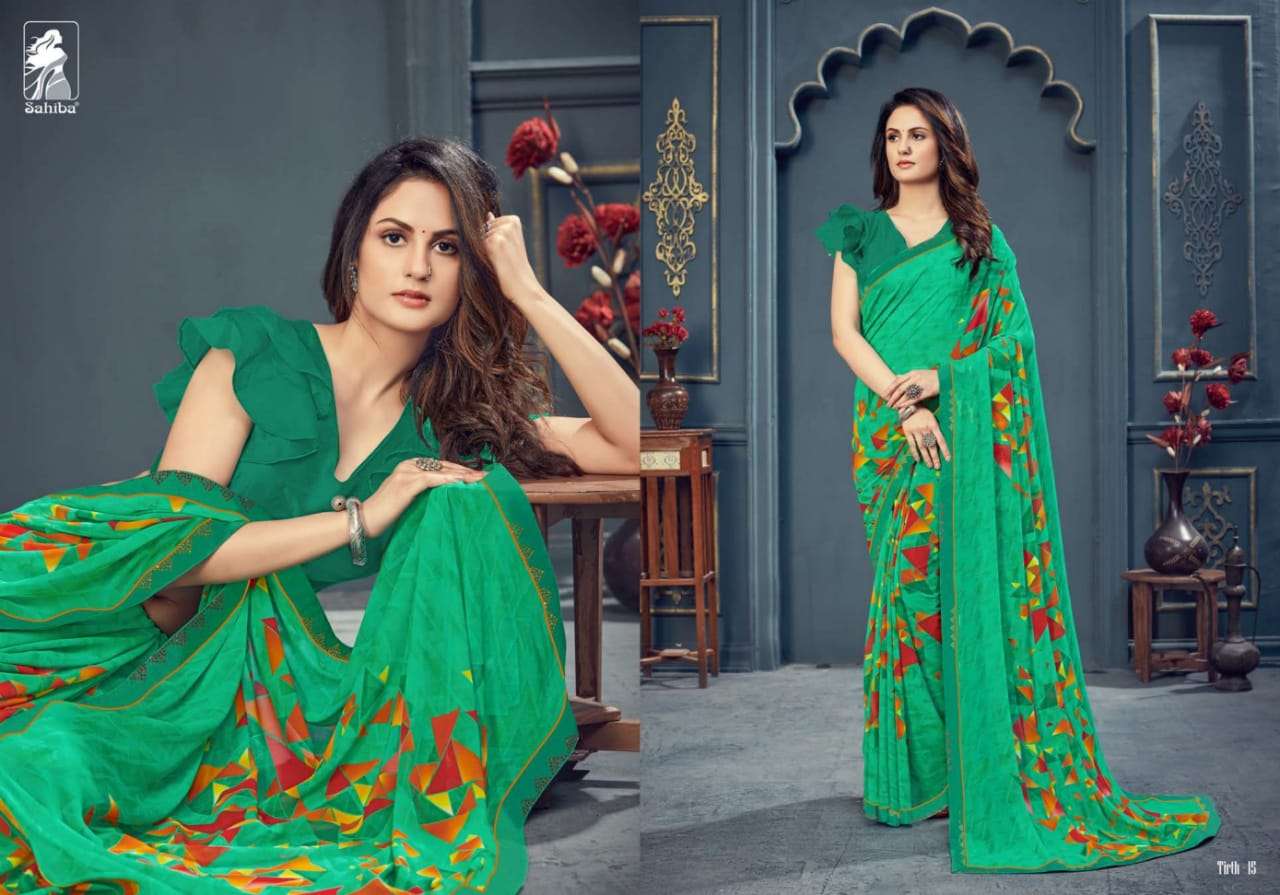 SAHIBA TIRTH GEORGETTE WITH PRINTED SAREE COLLECTION  06