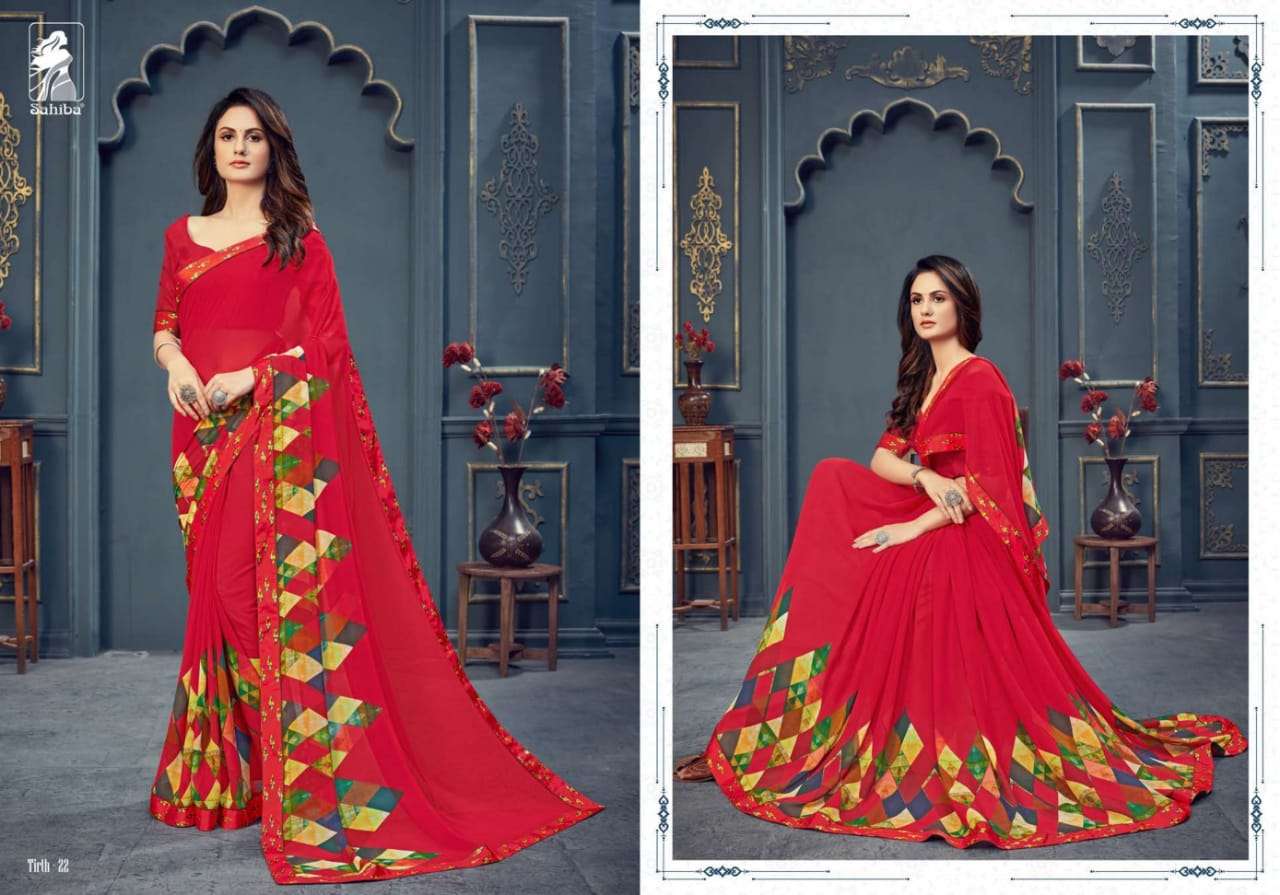 SAHIBA TIRTH GEORGETTE WITH PRINTED SAREE COLLECTION  08