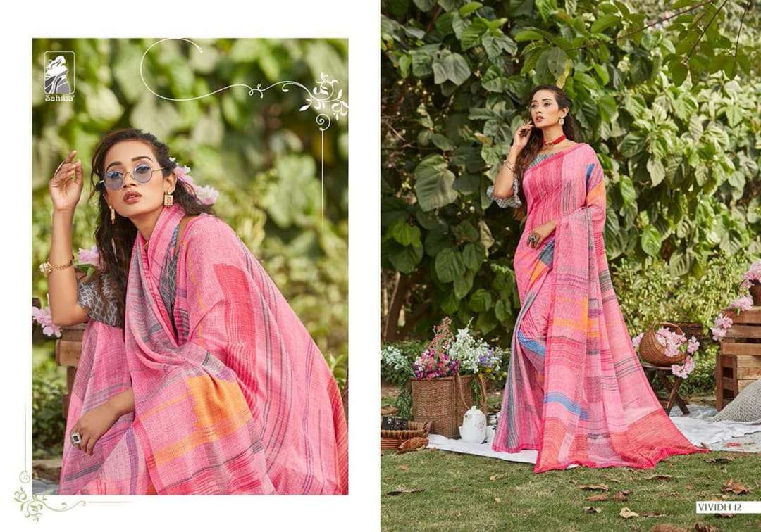 Sahiba Vividh Georgette Printed Regular Wear Sarees Collecti...