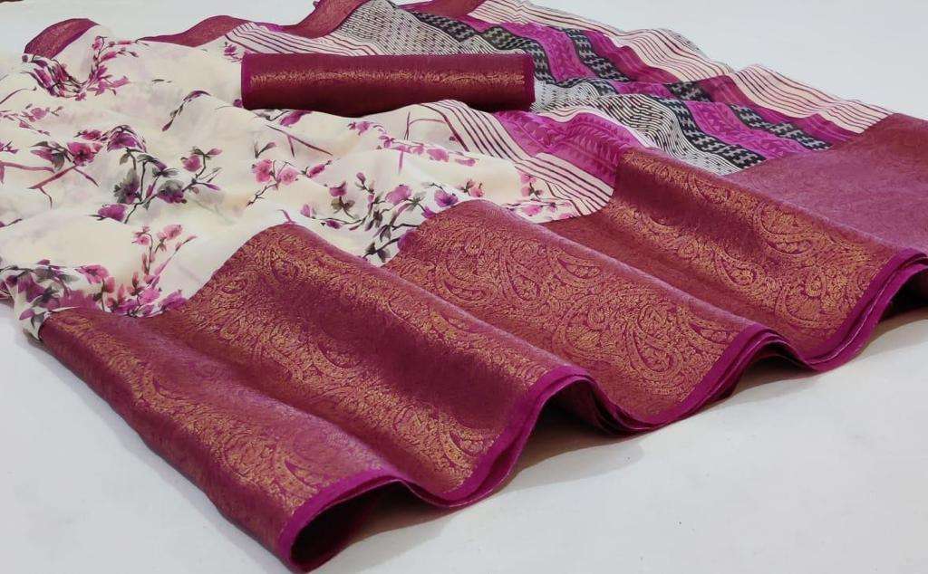 SR Meera SILK WITH PRINTED SAREE COLLECTION  01