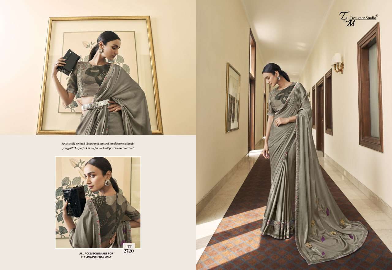 T&M Tatvam Vol 27 Fancy Designer Party Wear Sarees Collectio...