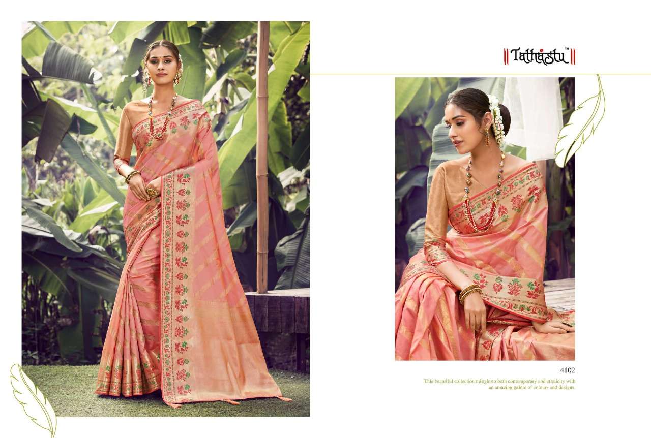 Tathastu 4100 Series Heavy Designer Silk Sarees Collection  ...