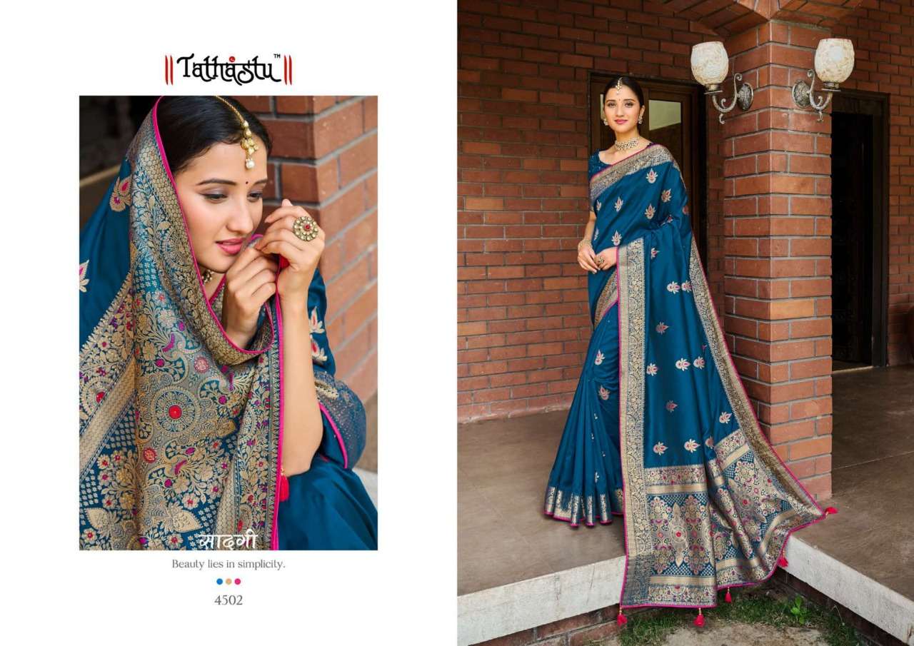 Tathastu 4500 Series Soft Silk Wedding Party Wear Sarees Col...