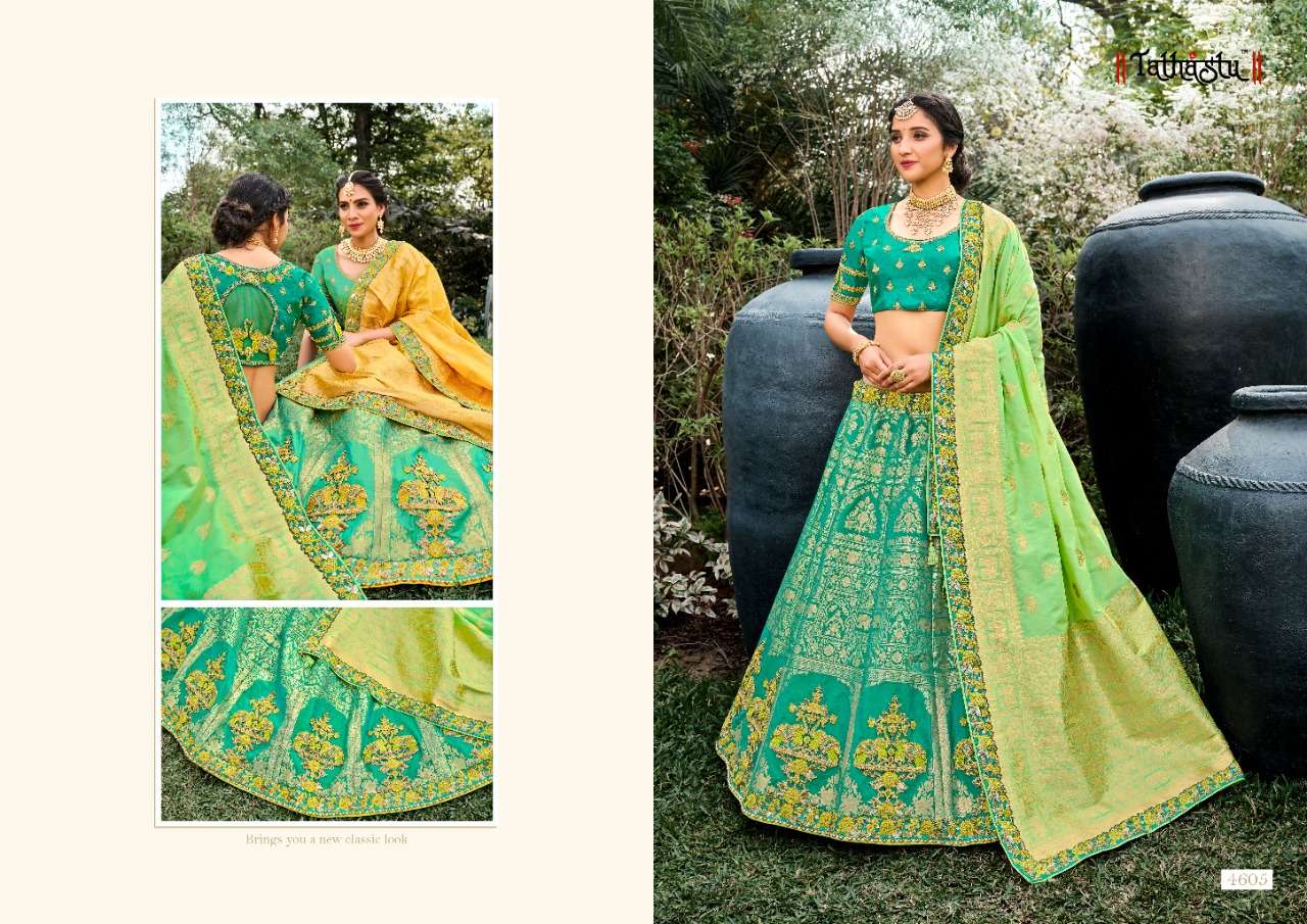 Tathastu 4600 Series Heavy Silk Designer Weeding Wear Leheng...