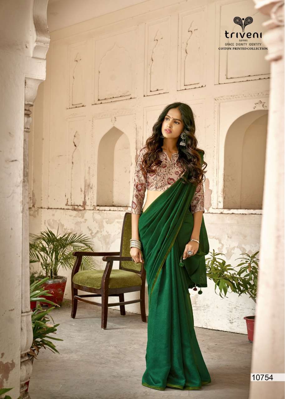 Triveni Durga Cotton Fancy Sarees Collection 06