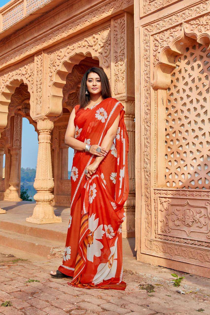 Ujala SR Silk Georgette Based WITH PRINTED SAREE COLLECTION ...