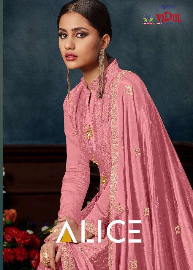 Vipul Alice Chinon Sequence With heavy Work Salwar Kameez co...