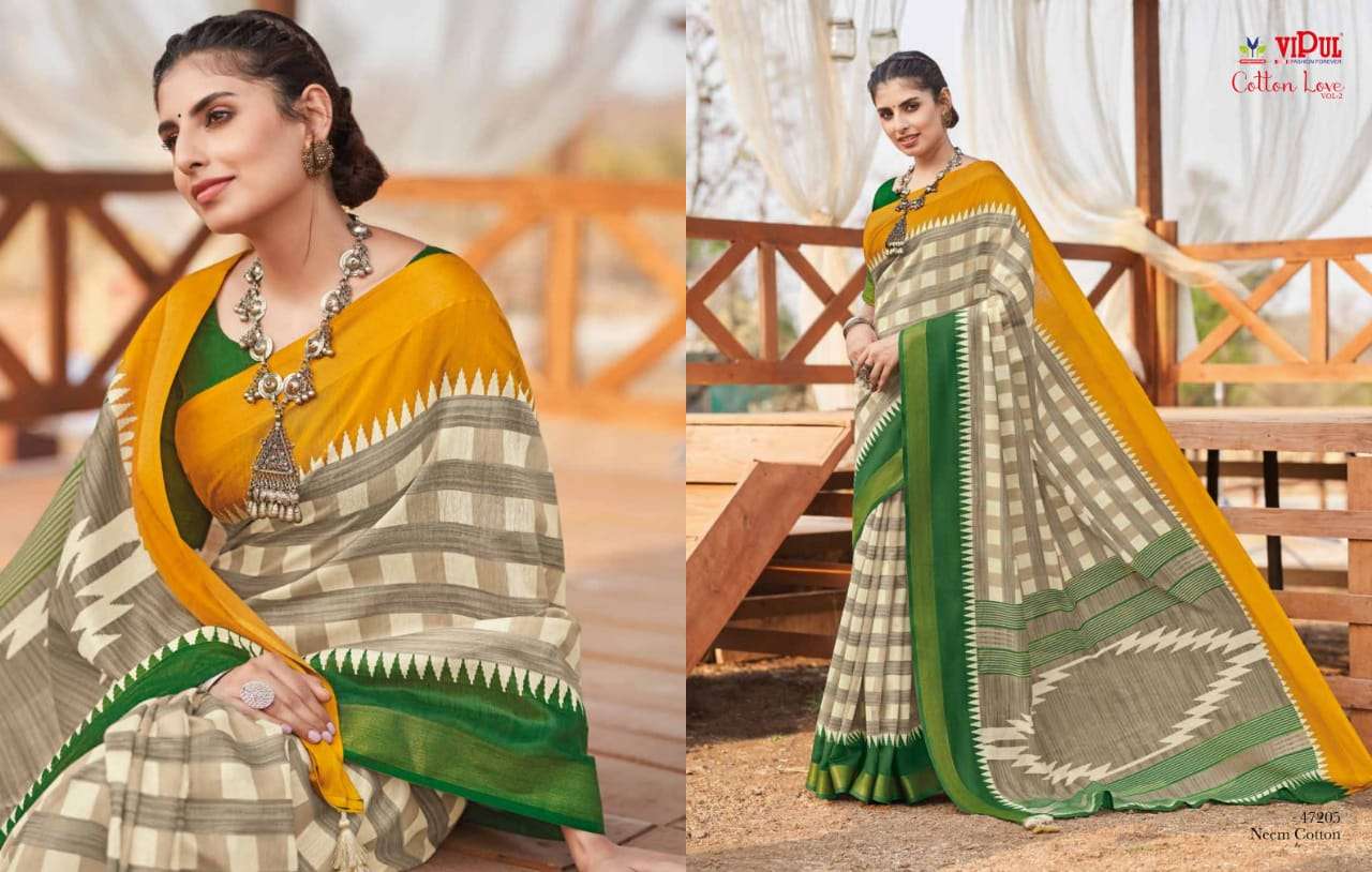 VIPUL COTTON WITH  PARTY WEAR SAREE COLLECTION 02