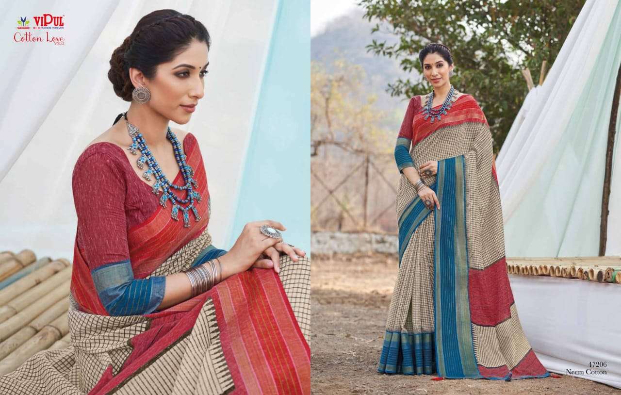 VIPUL COTTON WITH  PARTY WEAR SAREE COLLECTION 03