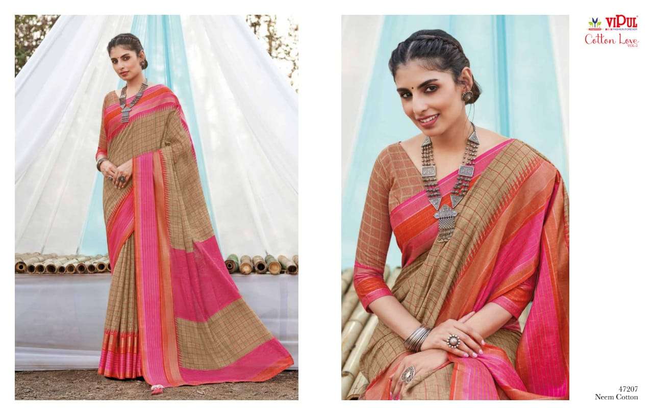 VIPUL COTTON WITH  PARTY WEAR SAREE COLLECTION 04