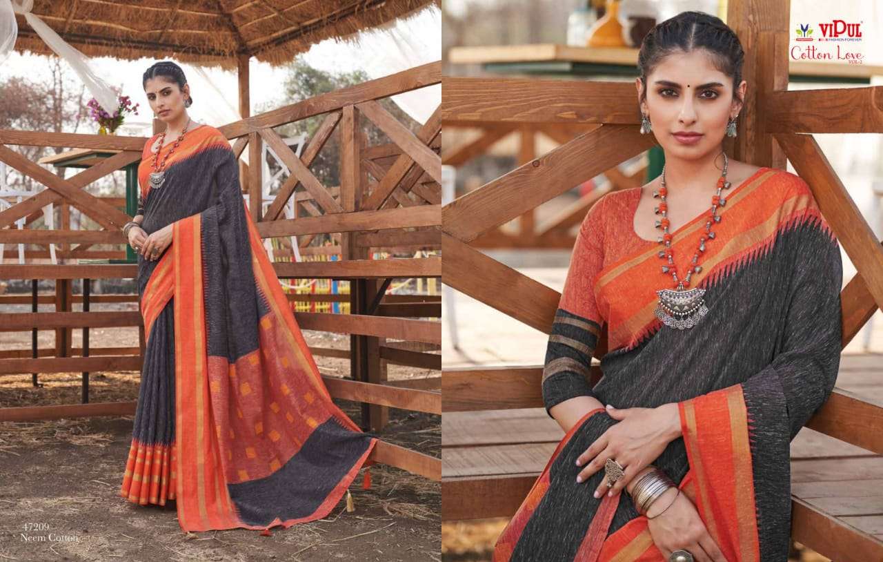 VIPUL COTTON WITH  PARTY WEAR SAREE COLLECTION 06