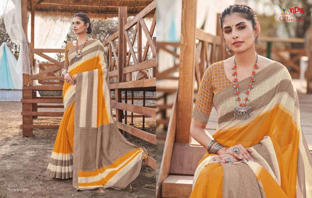 VIPUL COTTON WITH  PARTY WEAR SAREE COLLECTION 09