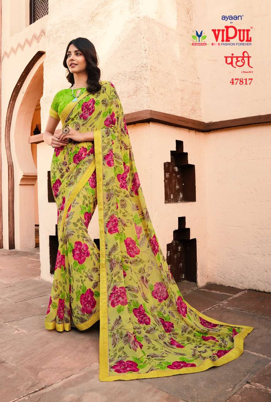 VIPUL SAREE PANCHI GEORGETTE WITH BORDER SAREE COLLECTION 02
