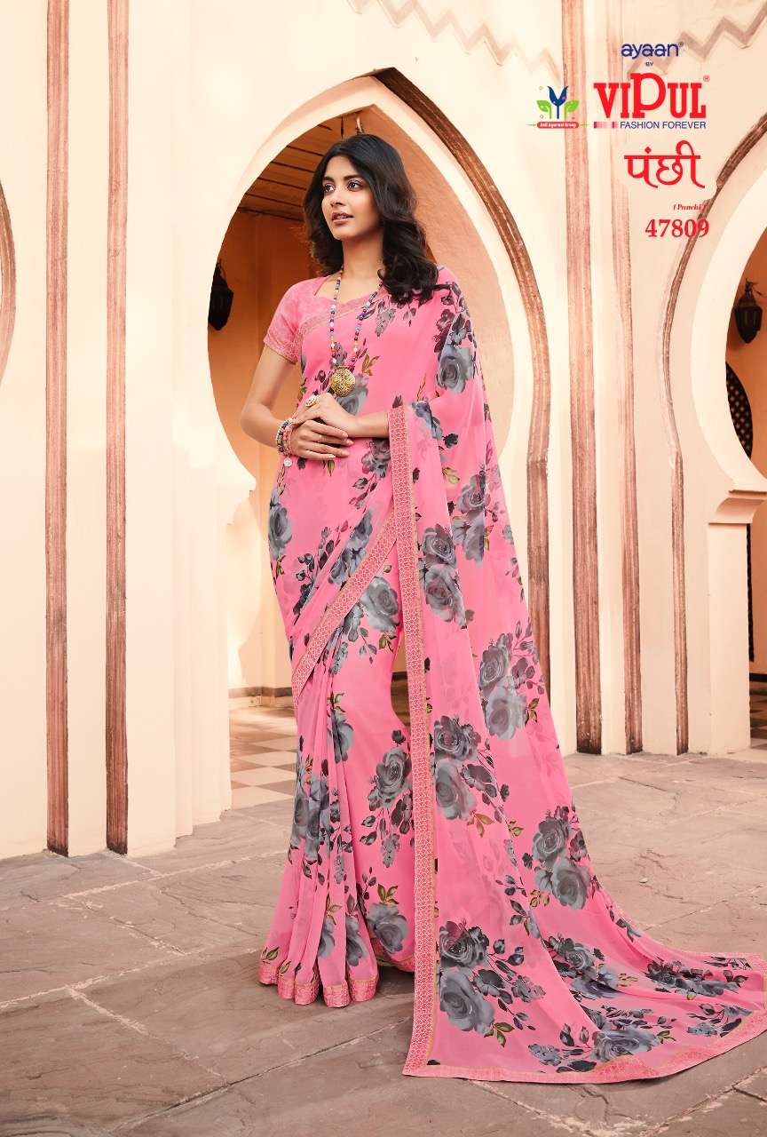 VIPUL SAREE PANCHI GEORGETTE WITH BORDER SAREE COLLECTION 03